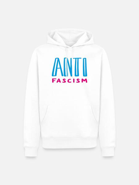 Antifascism - Männer Premium Bio Hoodie - Weiß