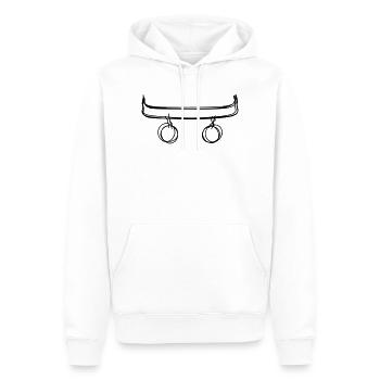 Skateboard handgezeichnet - Männer Premium Bio Hoodie - Weiß - Vorne - Nico (187cm)