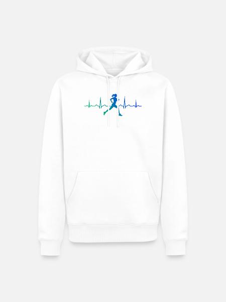 Geschenkidee für eine Running mit Running - Männer Premium Bio Hoodie - Weiß