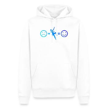 Geschenkidee für die Bouldererin mit Sportklettern - Männer Premium Bio Hoodie - Weiß - Vorne - Nico (187cm)