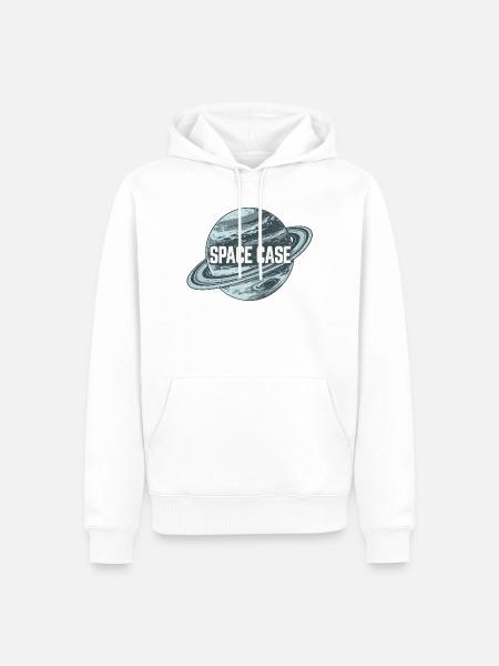 Space Case Planetenkreis Retro-Logo - Männer Premium Bio Hoodie - Weiß