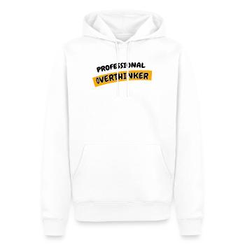 Professional Overthinker - Männer Premium Bio Hoodie - Weiß - Vorne - Nico (187cm)