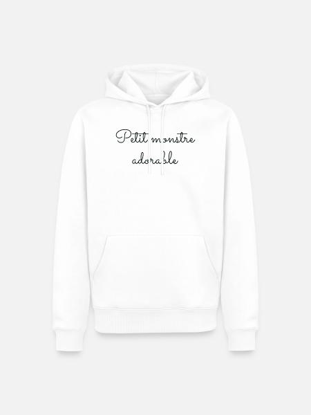 Niedliches kleines Monster - Männer Premium Bio Hoodie - Weiß