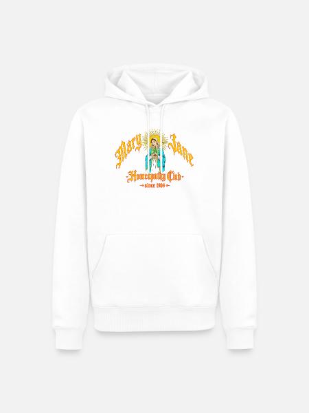 Marian Madonna Homöopathieclub - Männer Premium Bio Hoodie - Weiß