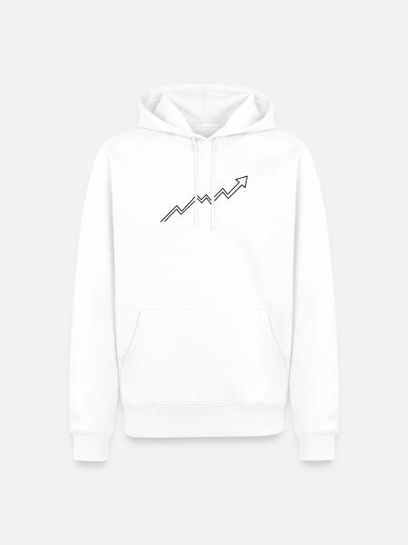 Bullish Trend Arrow - Männer Premium Bio Hoodie - Weiß