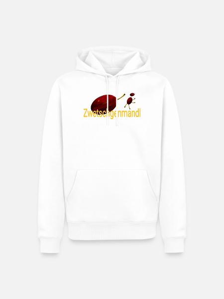 Zwetschgenmandl frucht bayerisch Obstliebhaber - Männer Premium Bio Hoodie - Weiß