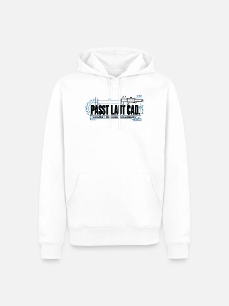 Passt laut CAD - Männer Premium Bio Hoodie - Weiß