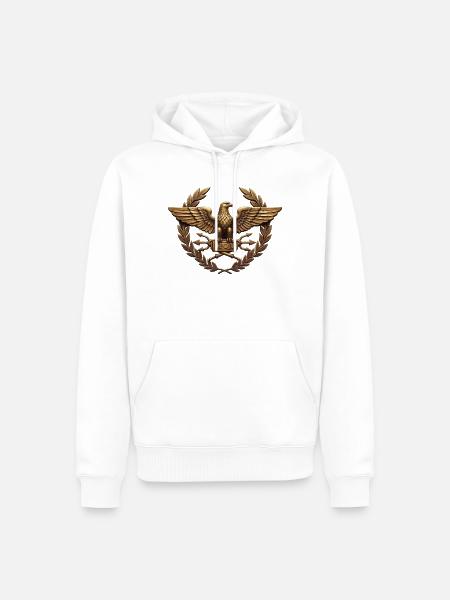 Römischer Adler mit SPQR - Männer Premium Bio Hoodie - Weiß