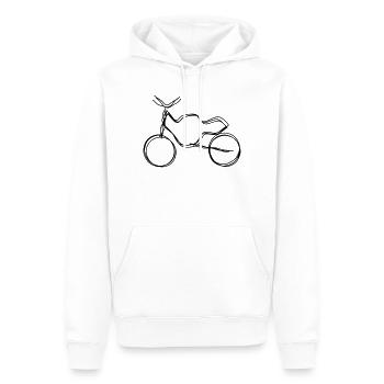 Motorrad handgezeichnet - Männer Premium Bio Hoodie - Weiß - Vorne - Nico (187cm)