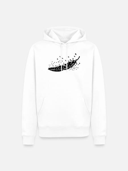 Vogelzüchter Ornithologe Vogelbeobachter Gothic - Männer Premium Bio Hoodie - Weiß