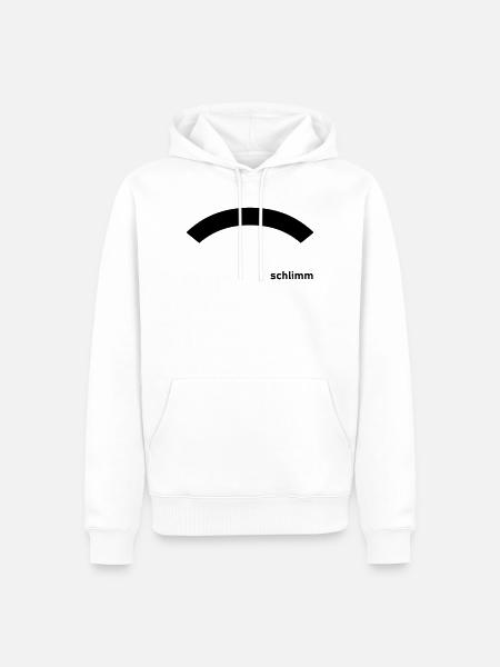schlimm - Männer Premium Bio Hoodie - Weiß