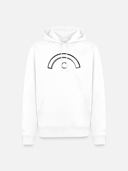 Fermate handgezeichnet - Männer Premium Bio Hoodie - Weiß