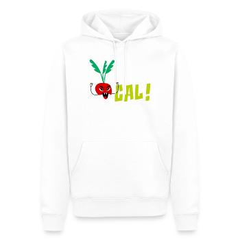 Rettich - Männer Premium Bio Hoodie - Weiß - Vorne - Nico (187cm)