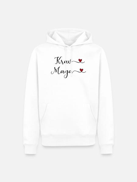 Kampfsport Herz Krav - Männer Premium Bio Hoodie - Weiß
