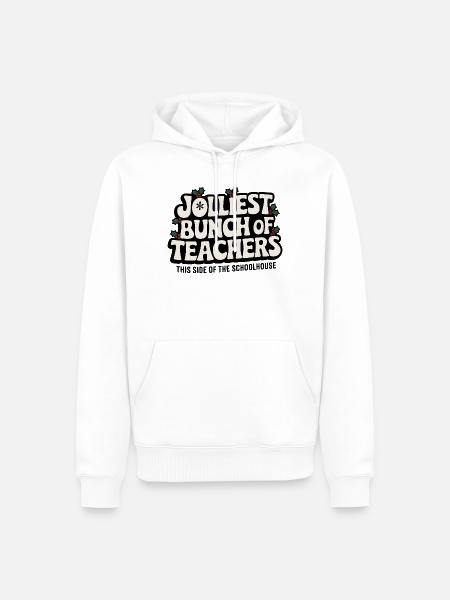 Zitat der fröhlichsten Lehrer Weihnachtsschule - Männer Premium Bio Hoodie - Weiß