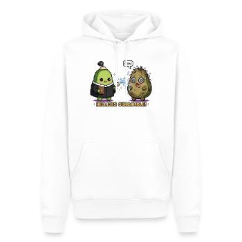Heiliges Guacamole! Lustiger Avocado Pixel-Art  - Männer Premium Bio Hoodie - Weiß - Vorne - Nico (187cm)