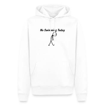 Heute kein Schwimmen – Lustiges Schwimm-Geschenk - Männer Premium Bio Hoodie - Weiß - Vorne - Nico (187cm)