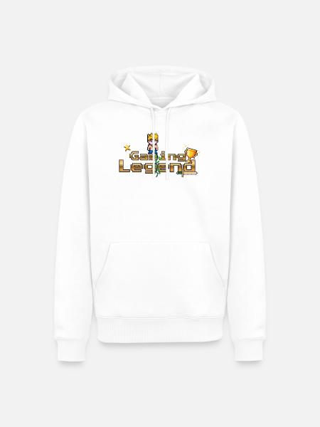 Gaming Legend Pixelheld - Männer Premium Bio Hoodie - Weiß