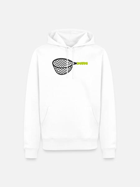 Angelkescher Netz Grafik - Männer Premium Bio Hoodie - Weiß