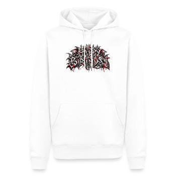 Herzlichen Glückwunsch zum Geburtstag Metal Skull: Brutal Anniversary! - Männer Premium Bio Hoodie - Weiß - Vorne - Nico (187cm)