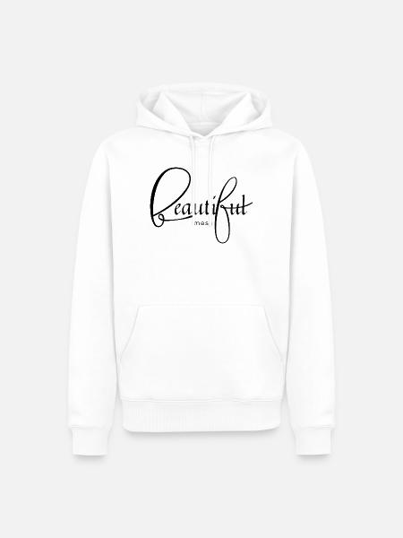 Bitte Design hochladen - Männer Premium Bio Hoodie - Weiß