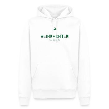 Weihnachten – Fest der Skills | Humorvolles Statem - Männer Premium Bio Hoodie - Weiß - Vorne - Nico (187cm)