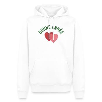 ALLES GUTE ZUM NEUEN JAHR. SILVESTER. BESTE WÜNSCHE - Männer Premium Bio Hoodie - Weiß - Vorne - Nico (187cm)