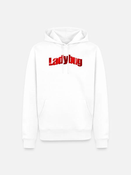 Dezentes Logo Ladybug - Männer Premium Bio Hoodie - Weiß