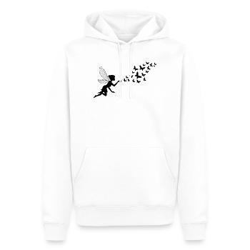 Schmetterlingdesign Pusteblumen Wiese Herzen Feen - Männer Premium Bio Hoodie - Weiß - Vorne - Nico (187cm)