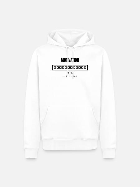 Motivation 0 Prozent Ladebalken Retro Pixel - Männer Premium Bio Hoodie - Weiß