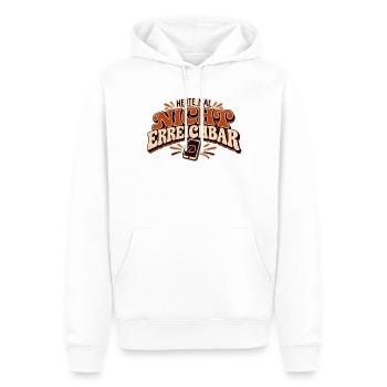 Heute mal nicht erreichbar – Offline Retro Spruch - Männer Premium Bio Hoodie - Weiß - Vorne - Nico (187cm)