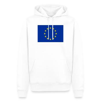 EU-Flagge - Männer Premium Bio Hoodie - Weiß - Vorne - Nico (187cm)