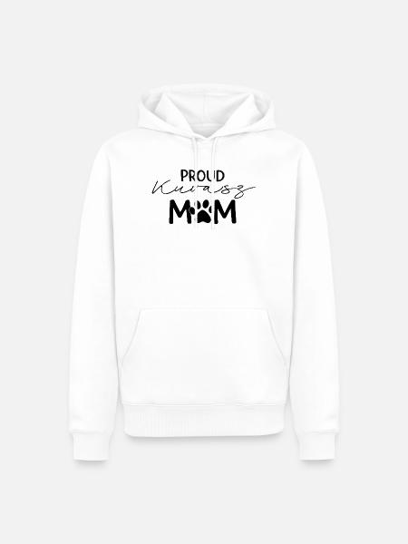 Kuvasz Stolze Hundemama Pfote - Männer Premium Bio Hoodie - Weiß