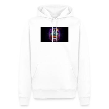 Grave Gamers Neon Skull - Männer Premium Bio Hoodie - Weiß - Vorne - Nico (187cm)