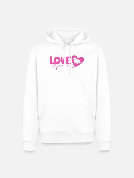 Pyrenäenhund - Männer Premium Bio Hoodie - Weiß