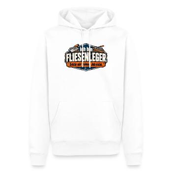 Ich bin Fliesenleger. Erklär mir meinen Job nicht! - Männer Premium Bio Hoodie - Weiß - Vorne - Nico (187cm)