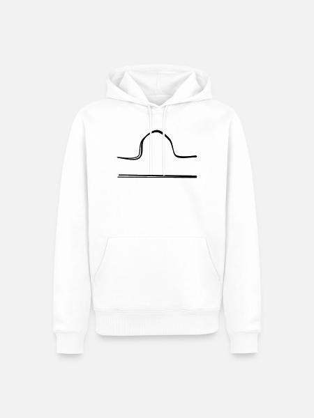 Sternzeichen Waage handgezeichnet - Männer Premium Bio Hoodie - Weiß