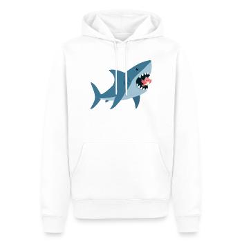 Hai - Männer Premium Bio Hoodie - Weiß - Vorne - Nico (187cm)