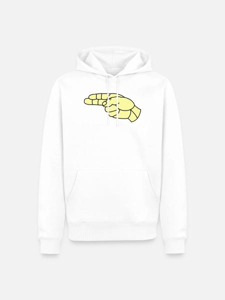 hand_pistole02 - Männer Premium Bio Hoodie - Weiß