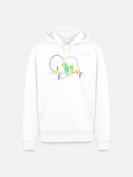 Dachshund Rauhaardackel - Männer Premium Bio Hoodie - Weiß