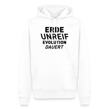 ERDE UNREIF - Männer Premium Bio Hoodie - Weiß - Vorne - Nico (187cm)