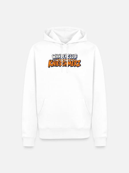 Wanderclub KnieSchmerz Wanderer Wandern - Männer Premium Bio Hoodie - Weiß