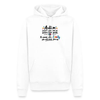 Autismus Familienherz Puzzle - Männer Premium Bio Hoodie - Weiß - Vorne - Nico (187cm)