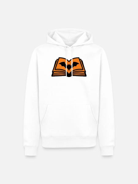 Zauberbuch Fledermaus Icon - Männer Premium Bio Hoodie - Weiß