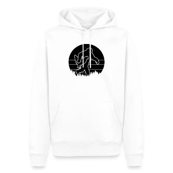 Bigfoot Huhn Humor - Männer Premium Bio Hoodie - Weiß - Vorne - Nico (187cm)