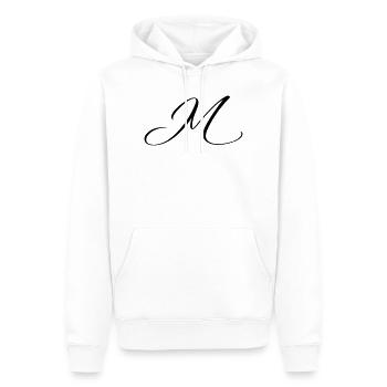 Name mit Anfangsbuchstabe M Mia Matteo - Männer Premium Bio Hoodie - Weiß - Vorne - Nico (187cm)