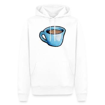 Blaue Aquarell Kaffeetasse - Männer Premium Bio Hoodie - Weiß - Vorne - Nico (187cm)