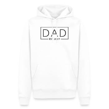 Dad Est. 2027 New Dad 2027 - Männer Premium Bio Hoodie - Weiß - Vorne - Nico (187cm)