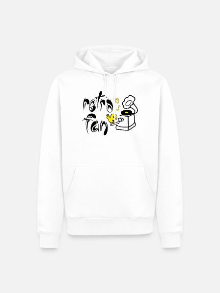 Retro Fan - Männer Premium Bio Hoodie - Weiß
