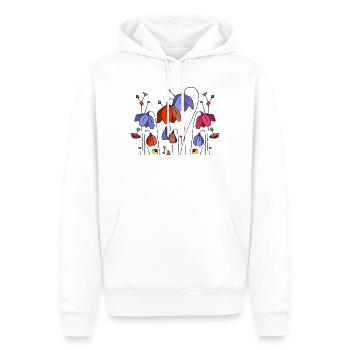 Blumen - Männer Premium Bio Hoodie - Weiß - Vorne - Nico (187cm)